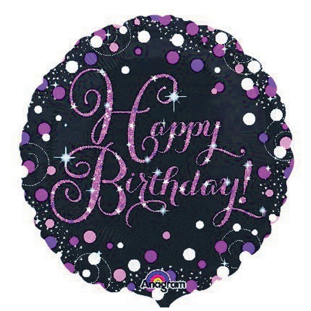 Happy Birthday Foil Balloon, helium filled 43cm (Wide range of colours and themes available) image 1